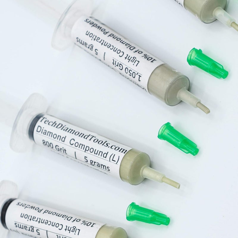 TechDiamondTools Diamond Polishing Compound Kit of 5 Lapping Paste USA Made 400 500 600 800 1050 Grit Lapping Compound for Rock Glass Metal Jewelry Resin Marble with 10% of Diamond Powder - Image 5