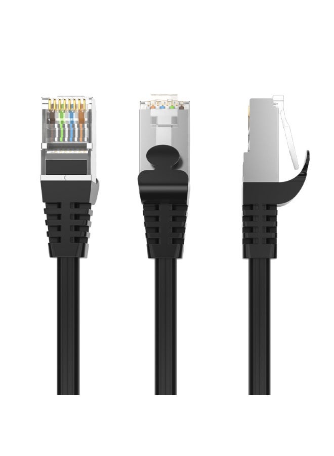 CHOSEAL Akihabara Cat7 Pure Copper Ethernet Cable, Cat7 Double-shielded 8-core Twisted Pair, Engineering-grade 10 Gigabit Network Cable, Broadband Computer Monitoring Network Patch Cord, 5 Meters, Qj7101bk - Image 3