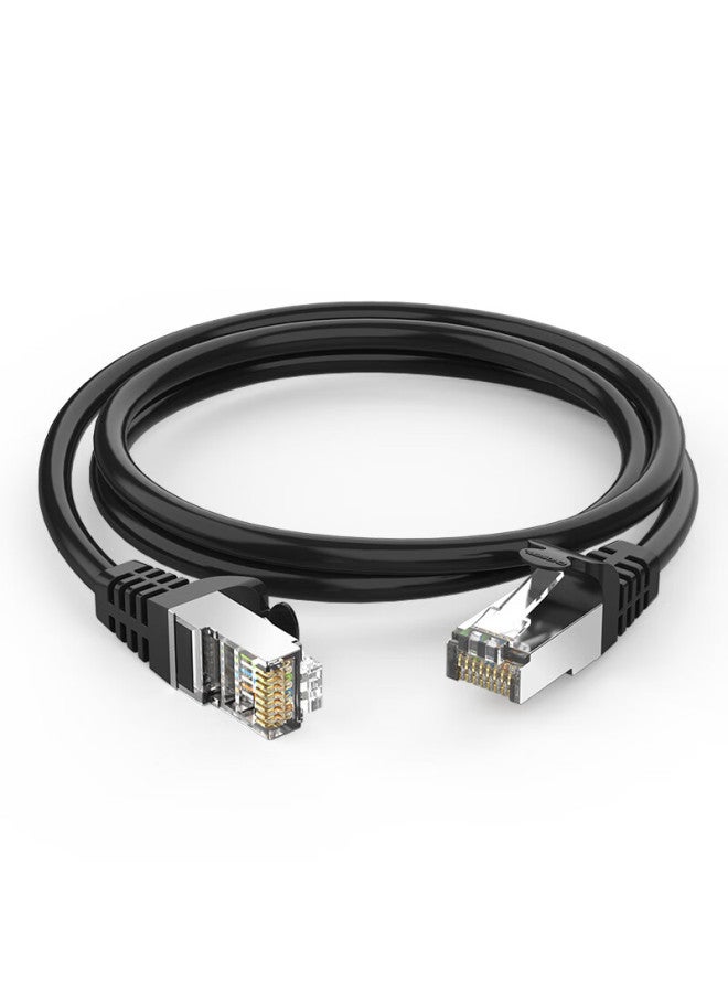 CHOSEAL Akihabara Cat7 Pure Copper Ethernet Cable, Cat7 Double-shielded 8-core Twisted Pair, Engineering-grade 10 Gigabit Network Cable, Broadband Computer Monitoring Network Patch Cord, 5 Meters, Qj7101bk - Image 2