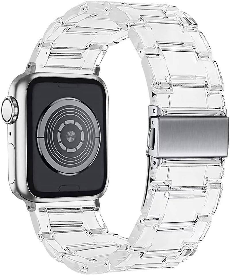 Bluejw Clear Resin Watch Band for Apple Watch Ultra 49mm – Replace the Watch Strap with Durable, Comfortable Replacement Wristband - Image 3