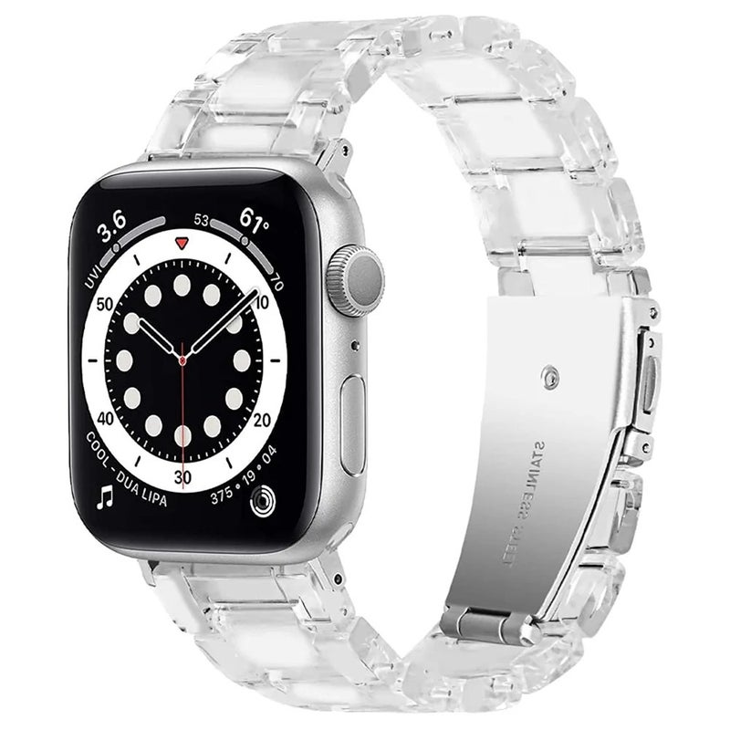 Bluejw Clear Resin Watch Band for Apple Watch Ultra 49mm – Replace the Watch Strap with Durable, Comfortable Replacement Wristband - Image 4