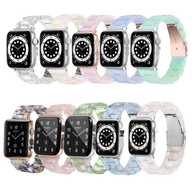 Bluejw Clear Resin Watch Band for Apple Watch Ultra 49mm – Replace the Watch Strap with Durable, Comfortable Replacement Wristband - Image 2