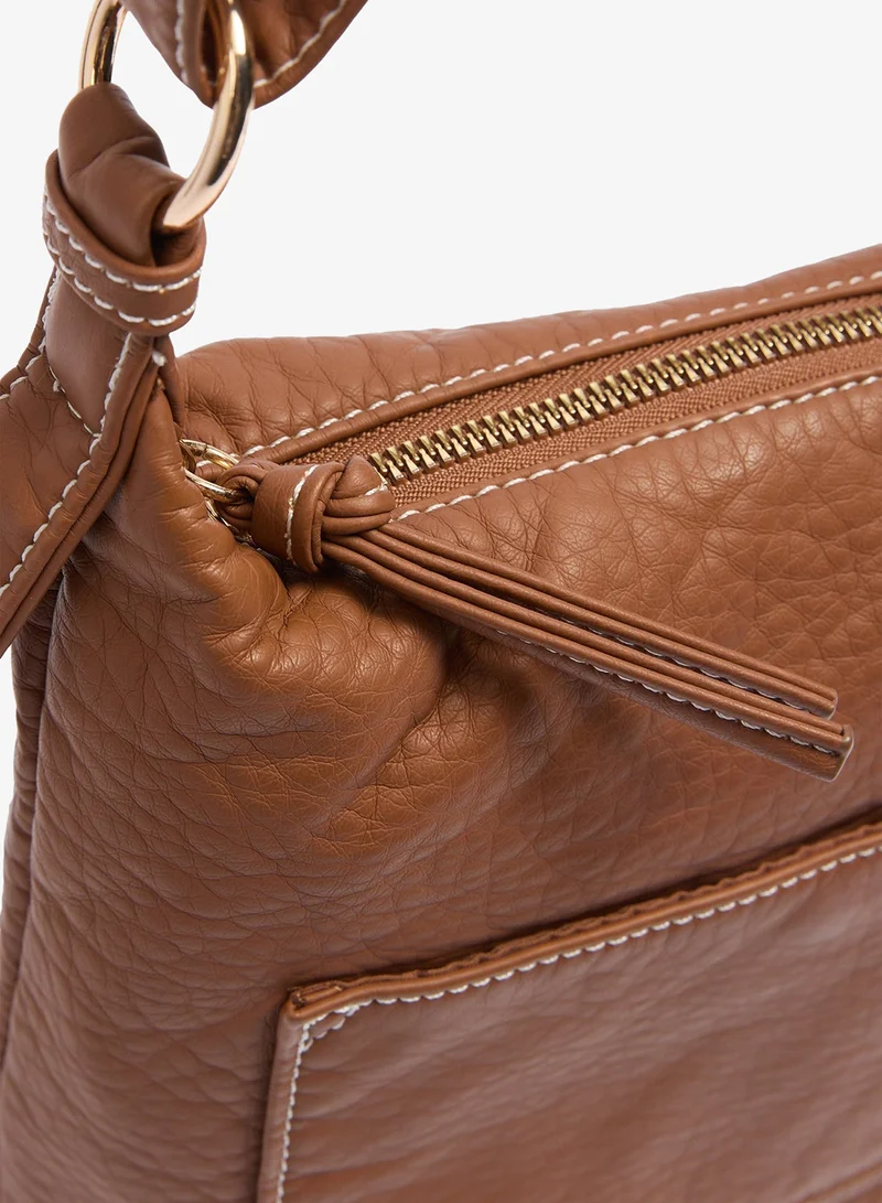 Matalan Tan Faux Leather Messenger Bag