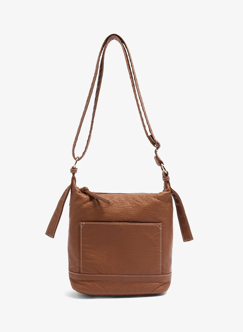 Matalan Tan Faux Leather Messenger Bag