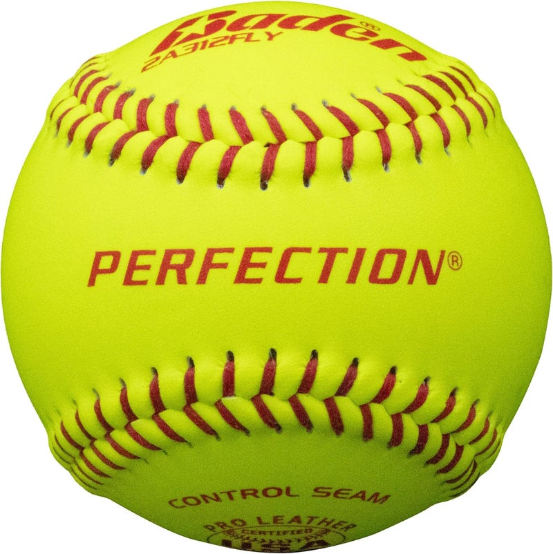 Baden Perfection USA Raised Seams Leather Game Fastpitch Softballs 12" (Dozen) - Image 1