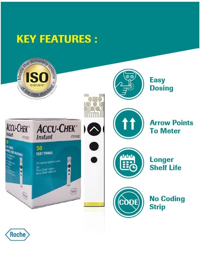 INSTANT 50-Piece Instant Blood Glucose Test Strip Set  - Image 3