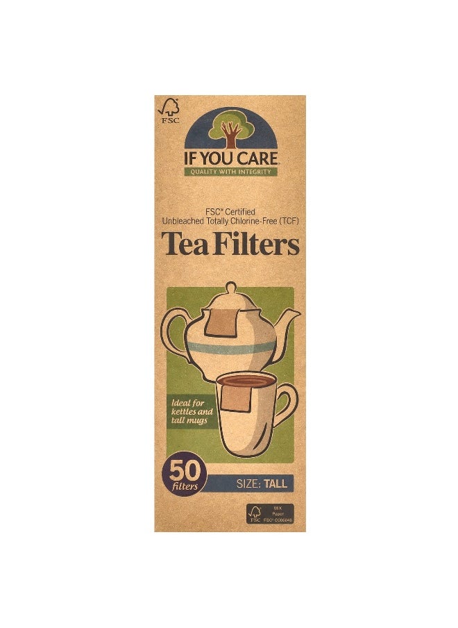 If you care If You Care, Tea Filters, Tall, 50 Filters  - Image 1