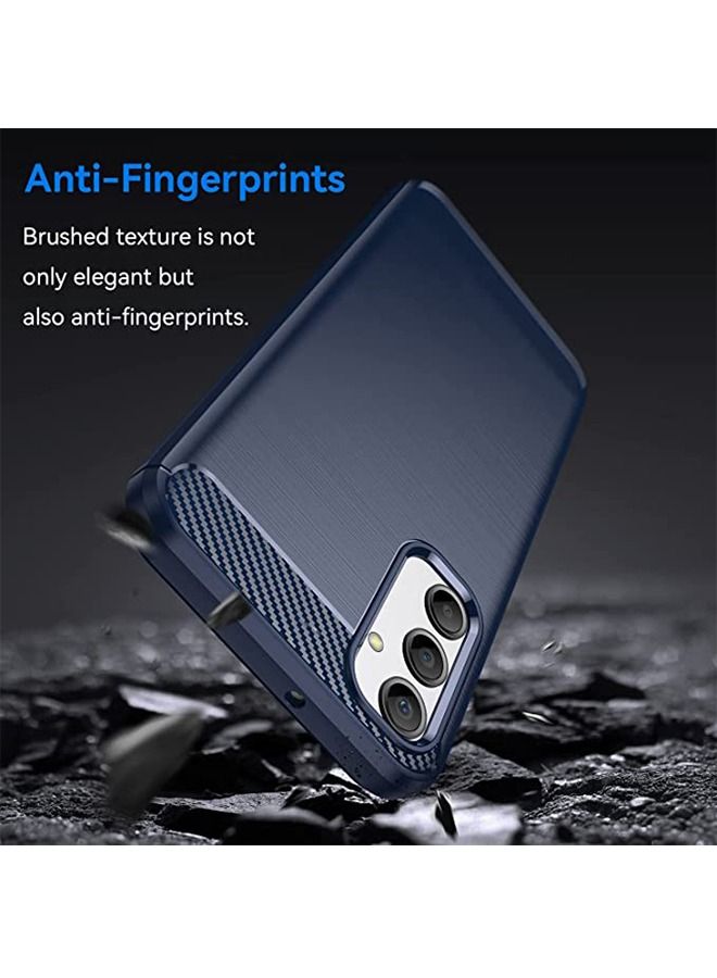 Samsung Galaxy A24 4G Case Soft Carbon Fiber Fashion Design Cover with Military Grade Shockproof Protection Slim Fit Phone Protector Blue - Image 4
