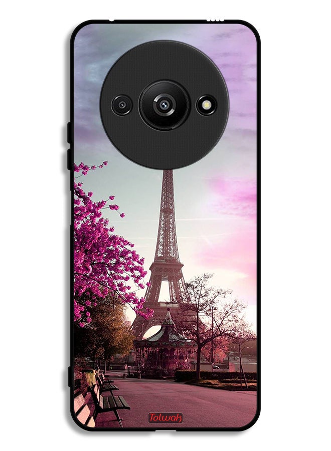 Tolwak Xiaomi Redmi A3 4G Protective Case Cover Eiffel Tower - Image 1