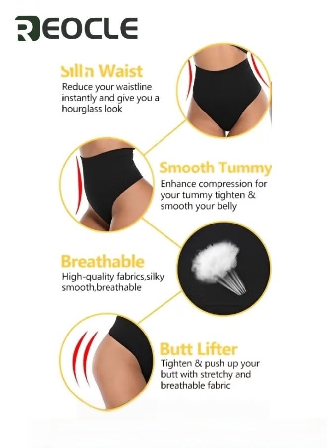 ريوكل ملابس داخلية نسائية عالية الخصر مشد للتحكم في البطن ثونغ بانتي أنحف مشكل للجسم ثونغ بدون درزات - Image 2