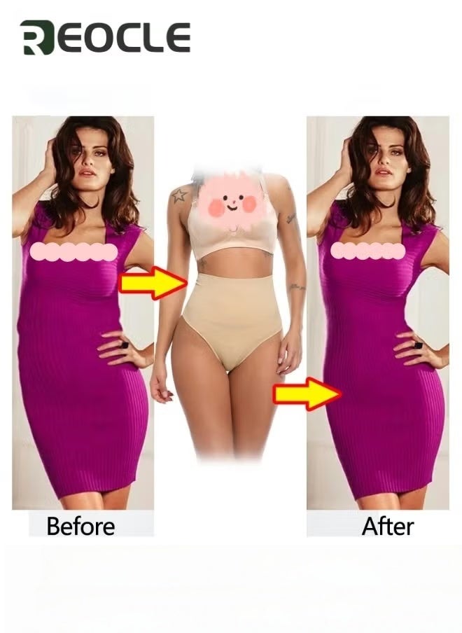 ريوكل ملابس داخلية نسائية عالية الخصر مشد للتحكم في البطن ثونغ بانتي أنحف مشكل للجسم ثونغ بدون درزات - Image 3