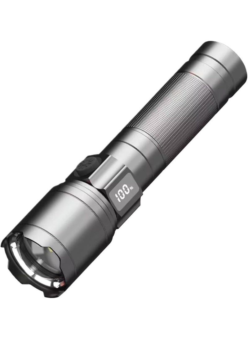 Type-C Rechargeable High-Power LED Flashlight With Aluminum Body and Adjustable Beam - Image 3