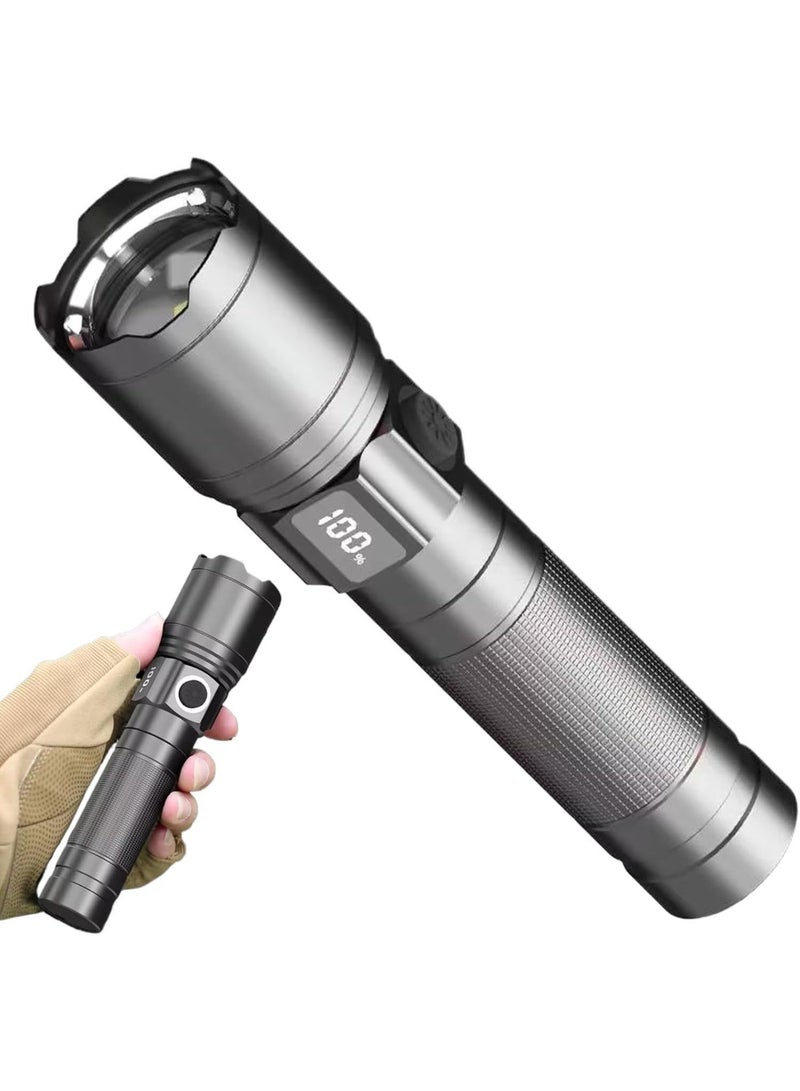 Type-C Rechargeable High-Power LED Flashlight With Aluminum Body and Adjustable Beam - Image 1