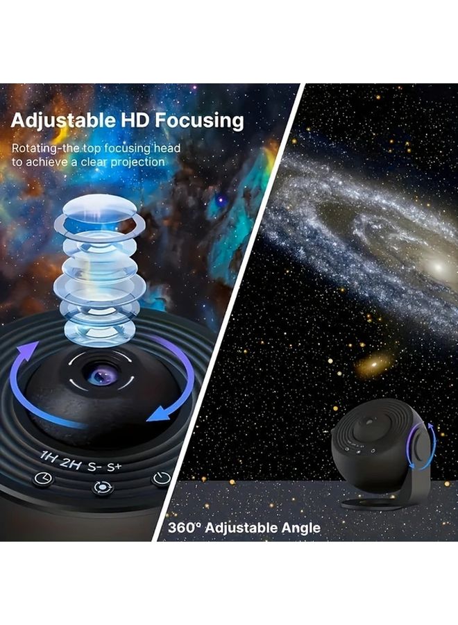 Black Galaxy Projector Starlight Lamp with 13 Film Discs Dimmable LED Night Light for Bedroom Party Game Room - Image 5
