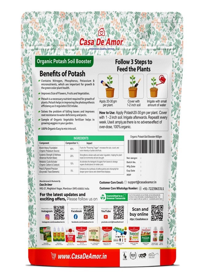 Casa De Amor Organic Potash Essential Fertilizer, 900 gm - Image 3