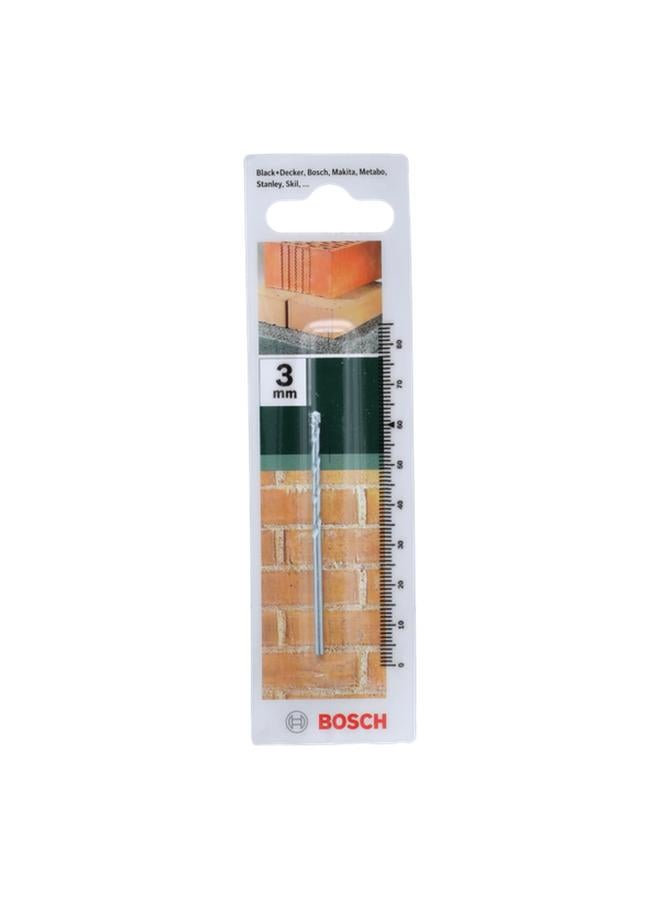 BOSCH Impact-Resistant Tungsten Carbide Tip Masonry Drill Bit Silver 3 x 60mm JE2 609 255 419  - Image 1