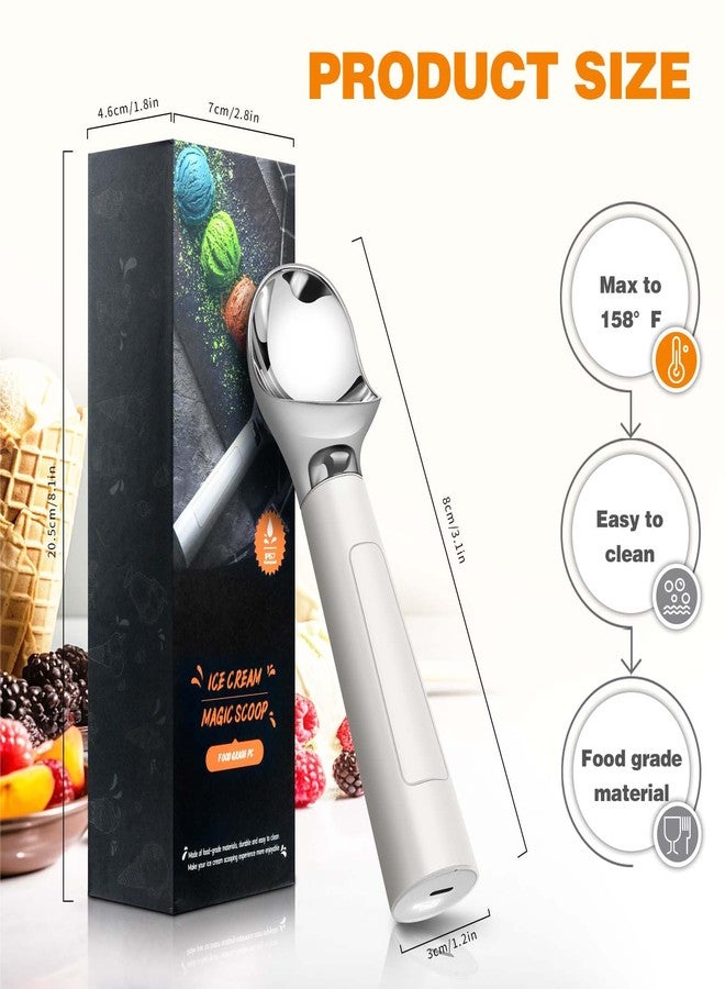 oyeftp OYEFP Heated Ice Cream Scoop - White, 1 Count - Stainless Steel - FOOD_SCOOP - Image 2