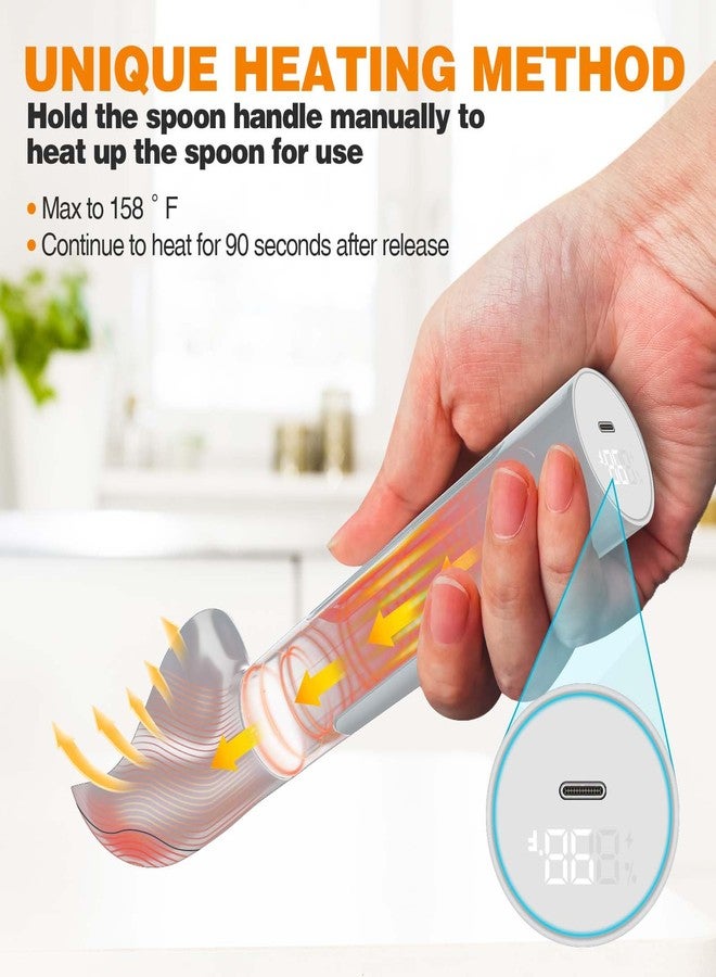 oyeftp OYEFP Heated Ice Cream Scoop - White, 1 Count - Stainless Steel - FOOD_SCOOP - Image 3