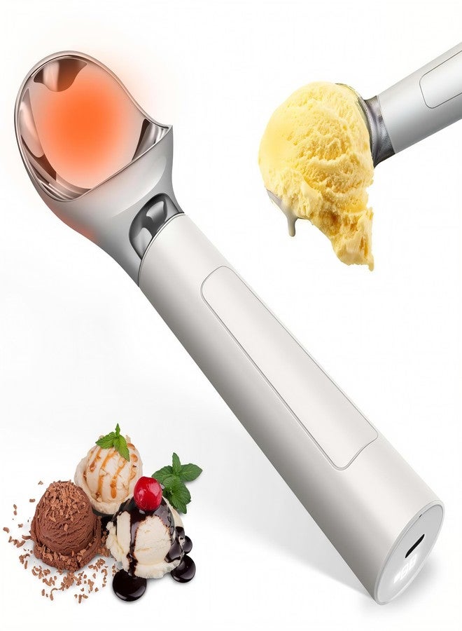oyeftp OYEFP Heated Ice Cream Scoop - White, 1 Count - Stainless Steel - FOOD_SCOOP - Image 1