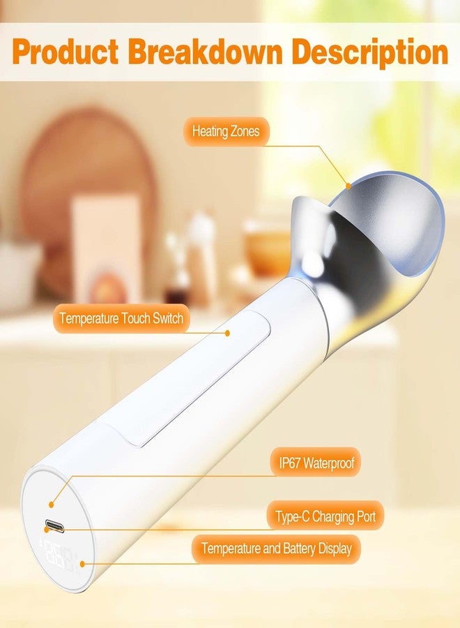 oyeftp OYEFP Heated Ice Cream Scoop - White, 1 Count - Stainless Steel - FOOD_SCOOP - Image 5