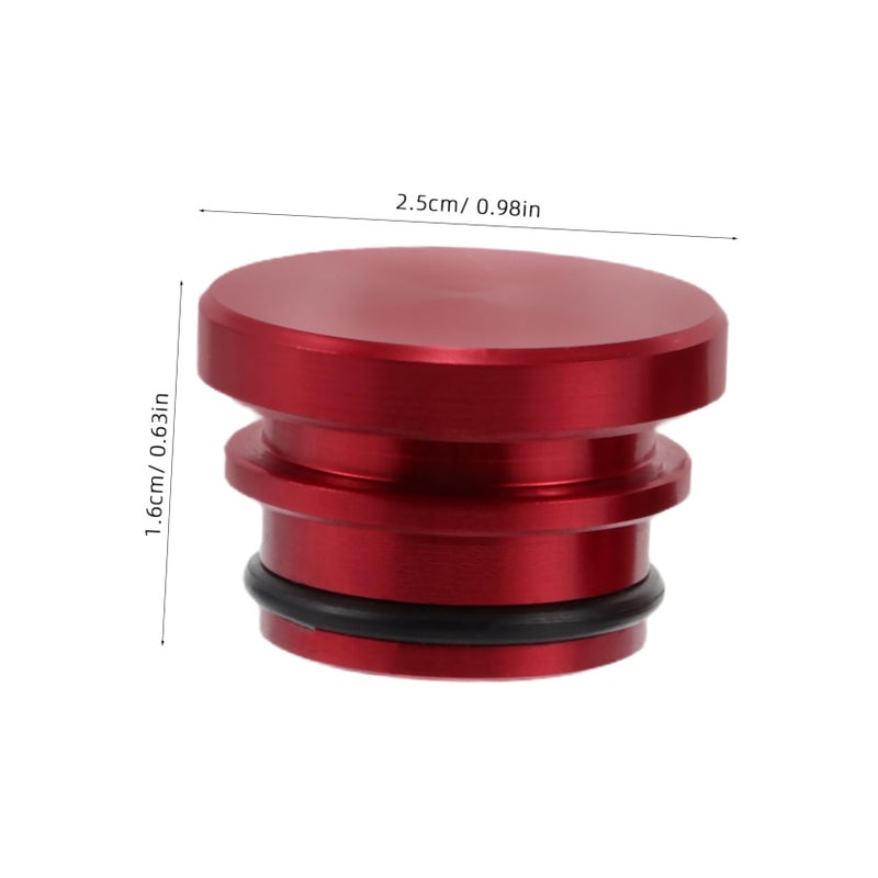 2Pcs Red Metal Car Cigarette Lighter Plug Covers For Vehicle Power Socket Safety Caps - Image 3