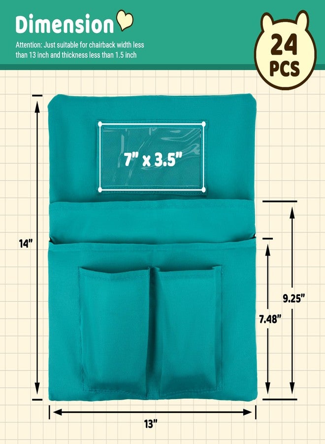 Toriexon 24 Pack Chair Pockets for Classrooms, 13 x 14 inch Seat Sacks for Classroom Chairs k-2 with Name Slot, Small Chair Pockets for Kindergarten, School, Home Seating Storage (Multicolor) - Image 3