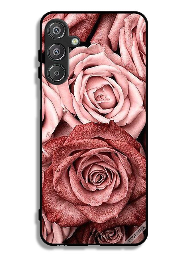 Covernex Samsung Galaxy F36 Protective Case Cover Peach Flowers - Image 1