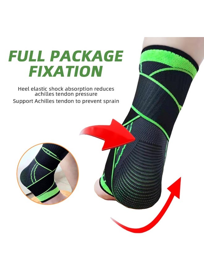 دعامة كاحل طبية مع حزام ضغط قابل للتعديل - مشد مرن لدعم وتر أكيليس وحماية القدم - رابط ضاغط من النيوبين المسامي للرجال والسيدات - Image 4