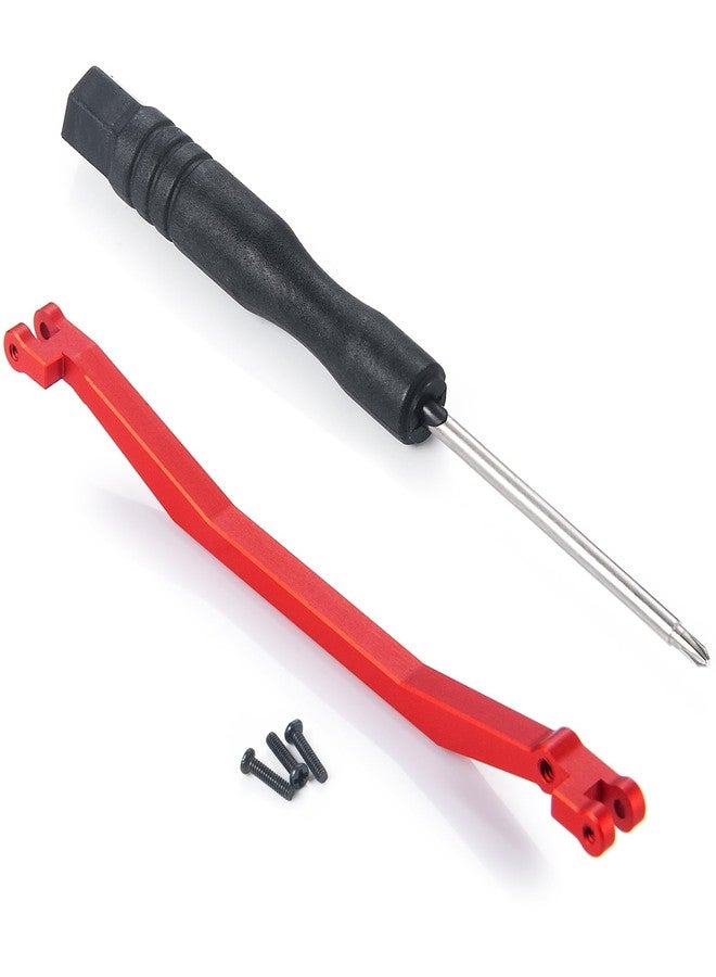 JGGZONE Aluminium Alloy RC Steering Links Rod Tie Linkage & Screwdriver Kit Compatible with Kyosho Mini Z 4x4 1/18 Scale Jimny 1/24 Scale Wrangler RC Car Replacement Upgrade Parts Red - Image 2