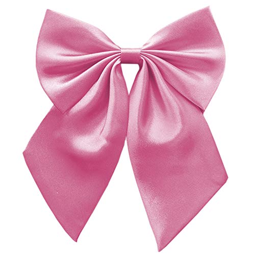 SYAYA Bow Tie for Women & Teen Girls, Ladies Elegant Satin Bowtie for School Uniforms Graduation or T-shirt Accessory W-B1 (Pink) - Image 5