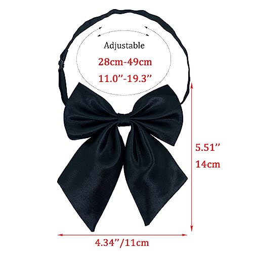 SYAYA Bow Tie for Women & Teen Girls, Ladies Elegant Satin Bowtie for School Uniforms Graduation or T-shirt Accessory W-B1 (Pink) - Image 4