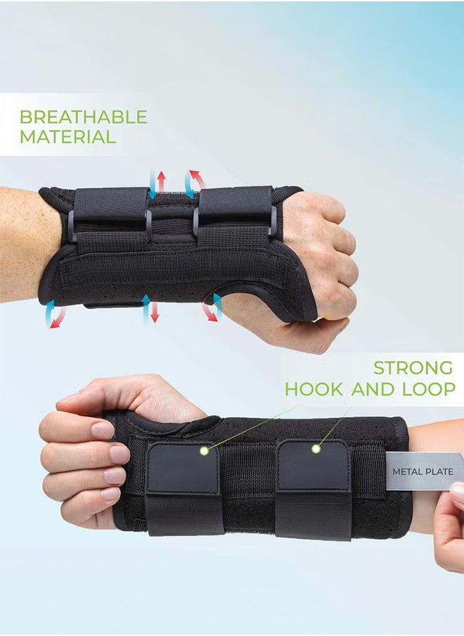 S-Color - Adjustable Carpal Tunnel Wrist Brace Support, Breathable Wrist Support Brace Splint with Aluminum Splint(Right Hand, S/M) - Image 1