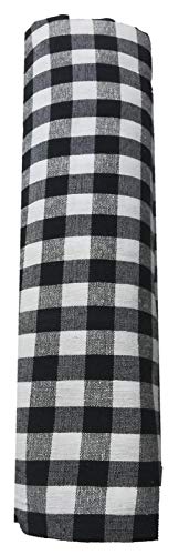 VTN Cotton Unisex Cloth Unstitched 3.5 Metres Check Turban Headband ( Black And White , Free Size ) - Image 2