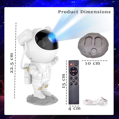 FunBlast Astronaut Galaxy Projector, Space Projector 360 Degree Rotating, Projection Night Light with Remote Control LED Night Lamp Nebula Star & Galaxy Projector for Decoration - Image 2