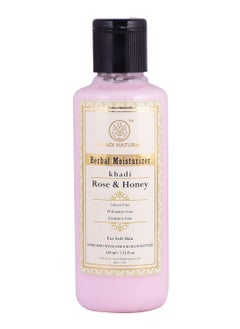 Khadi Natural Khadi Natural Rose and Honey Herbal Moisturizer With Shea Kokum Butter SLS and Paraben Free 210ml 