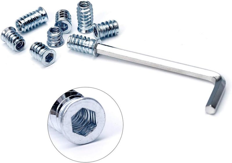 Sprite Science Wood Threaded Insert 1/4-20 x 10mm 15mm 20mm Length Screw in Insert Nut Kit for Wood Furniture 60 Pieces - Image 4
