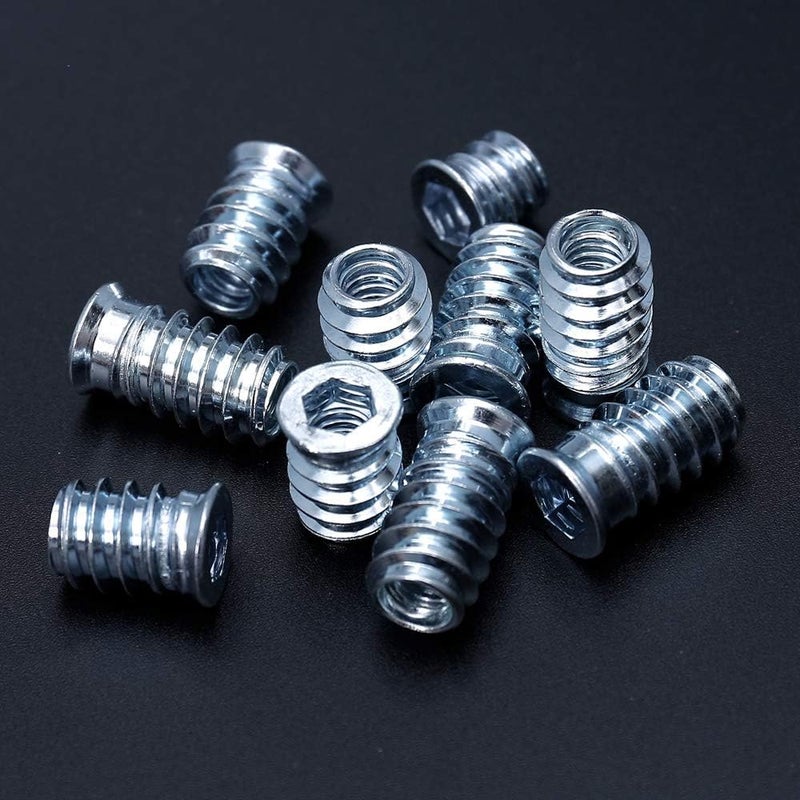 Sprite Science Wood Threaded Insert 1/4-20 x 10mm 15mm 20mm Length Screw in Insert Nut Kit for Wood Furniture 60 Pieces - Image 5