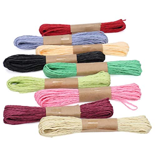 Cenme Raffia Stripes Paper String,Twisted Paper Craft String/Cord/Rope for DIY Making Twisted Paper Craft String/Cord/Rope, 2mm Thickness,32 Yards(30M) - Image 4