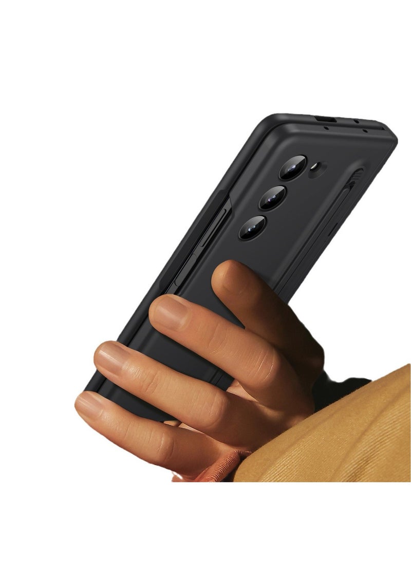 ماركة غير محددة - جراب هاتف Samsung Galaxy Z Fold 6 مع حامل قلم وقلم، وحماية المفصلة، ​​وواقي شاشة مدمج وحماية الحامل، جراب هاتف مقاوم للصدمات ومضاد لبصمات الأصابع - Image 1