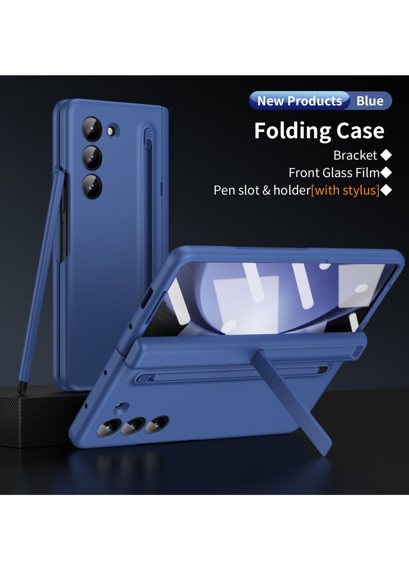 ماركة غير محددة - جراب هاتف Samsung Galaxy Z Fold 6 مع حامل قلم وقلم، وحماية المفصلة، ​​وواقي شاشة مدمج وحماية الحامل، جراب هاتف مقاوم للصدمات ومضاد لبصمات الأصابع - Image 1