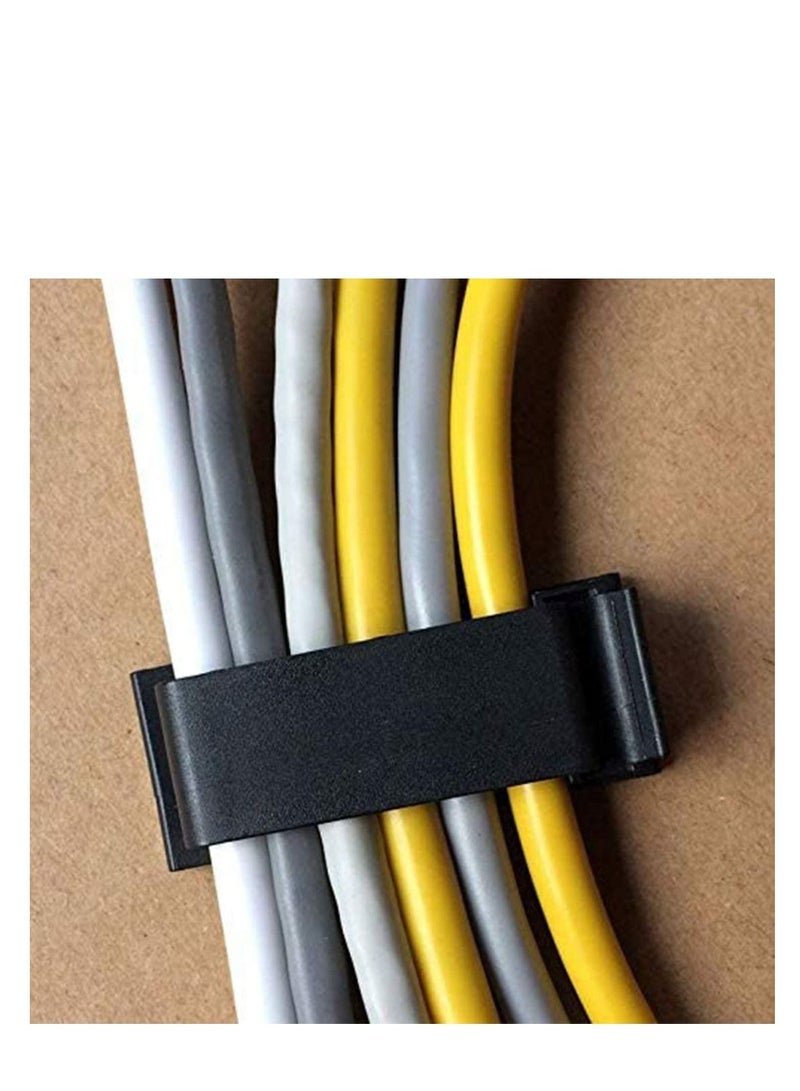 سيوسي 50 قطعة من مشابك إدارة الكابلات ذاتية اللصق ، منظمي الكابلات ، مشابك أسلاك ، حامل الحبل للتلفزيون والكمبيوتر المحمول وكابل إيثرنت لسطح المكتب والمنزل والمكتب - Image 2