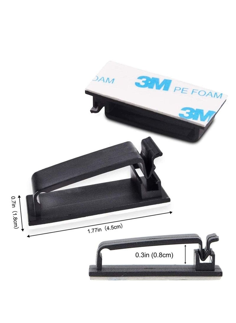 سيوسي 50 قطعة من مشابك إدارة الكابلات ذاتية اللصق ، منظمي الكابلات ، مشابك أسلاك ، حامل الحبل للتلفزيون والكمبيوتر المحمول وكابل إيثرنت لسطح المكتب والمنزل والمكتب - Image 4