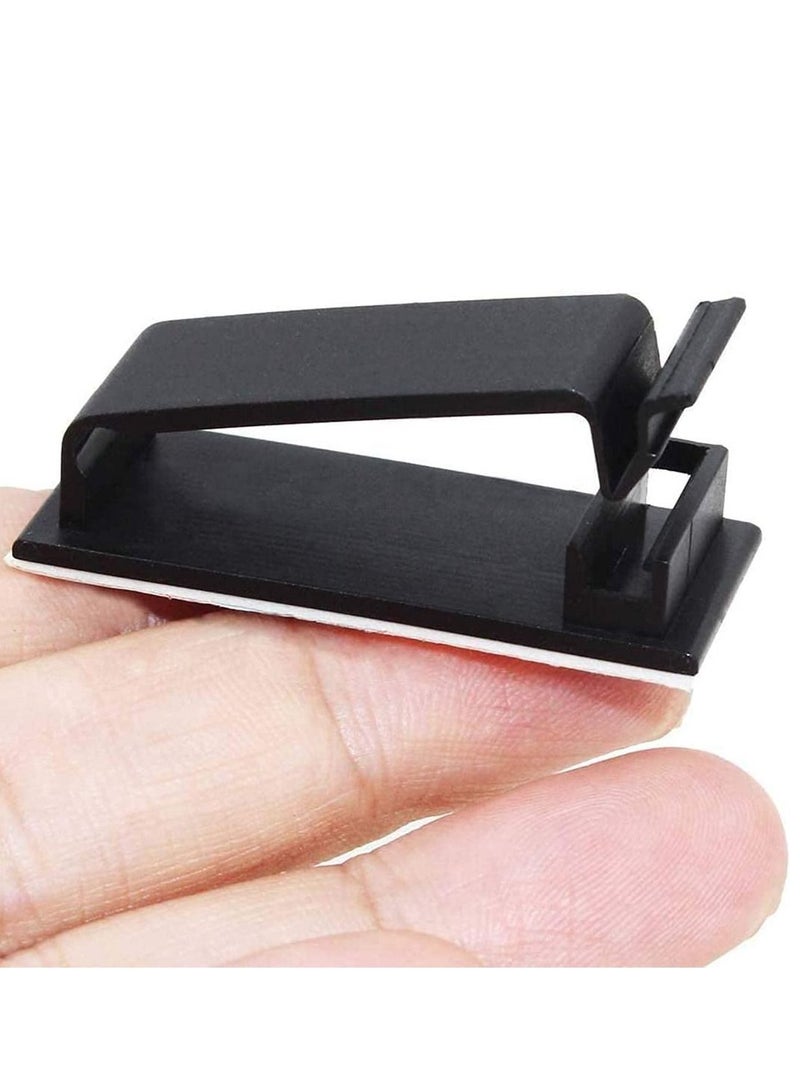 سيوسي 50 قطعة من مشابك إدارة الكابلات ذاتية اللصق ، منظمي الكابلات ، مشابك أسلاك ، حامل الحبل للتلفزيون والكمبيوتر المحمول وكابل إيثرنت لسطح المكتب والمنزل والمكتب - Image 3