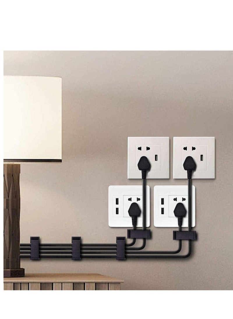 سيوسي 50 قطعة من مشابك إدارة الكابلات ذاتية اللصق ، منظمي الكابلات ، مشابك أسلاك ، حامل الحبل للتلفزيون والكمبيوتر المحمول وكابل إيثرنت لسطح المكتب والمنزل والمكتب - Image 5