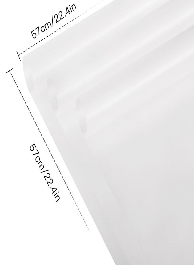 WRAPAHOLIC 20 Sheets Flower Wrapping Paper - 22.4 x 22.4 inch Pure Translucent White Water-Resistant Floral Bouquet Wrapping Paper, Florist Supplies Packaging for Wedding Birthday Gift DIY - Image 3
