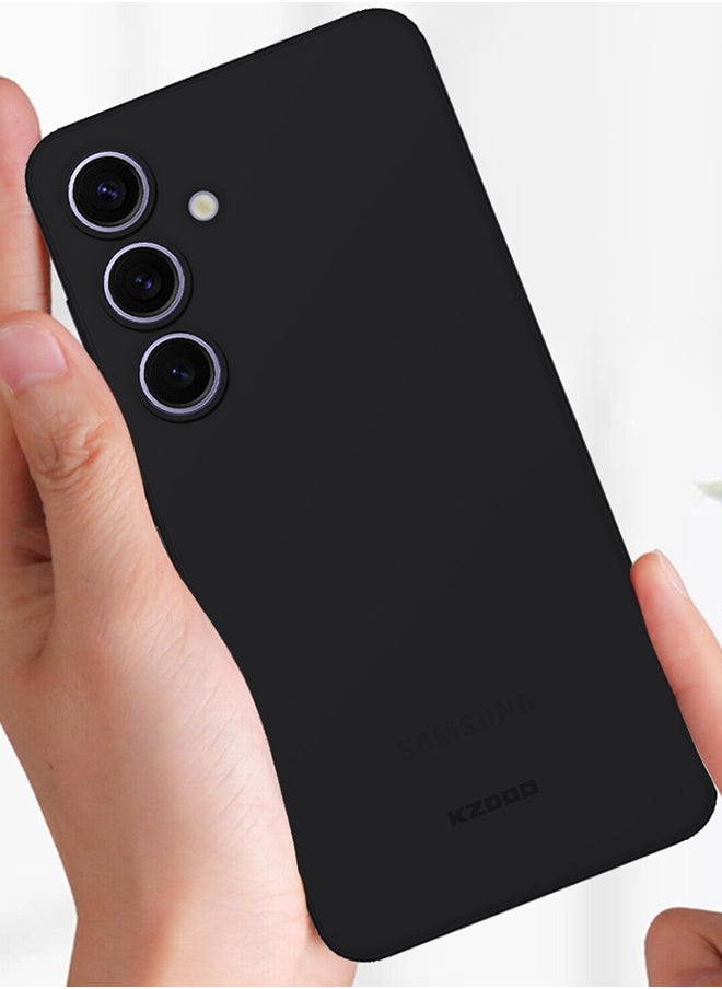KZDOO - Samsung Galaxy S24 Plus Case Slim Thin Air Skin Full Coverage Protective Case Sturdy Durable Thin Case Drop Protection Case Cover Transparent Black - Image 1
