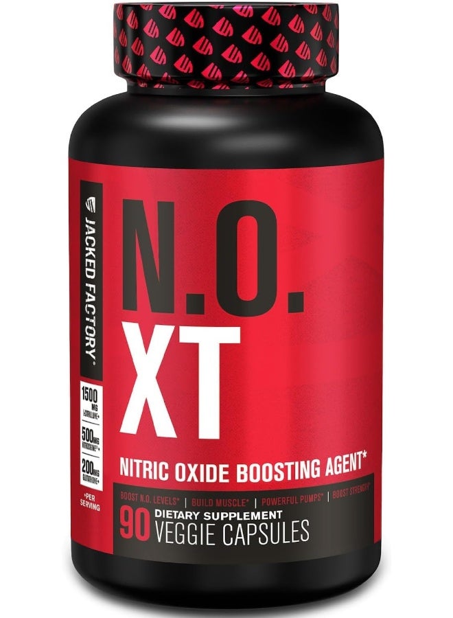 Jacked Factory Muscle Builder N. O. Xt Nitric Oxide Supplement (90 Veggie Pills) - Image 1