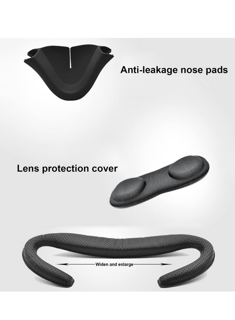 4 In 1 VR Facial Interface Bracket PU Leather Foam Pad Anti Leakage Nose Pad VR Lens Cover For Oculus Quest 2 VR Protective Set  - Image 4