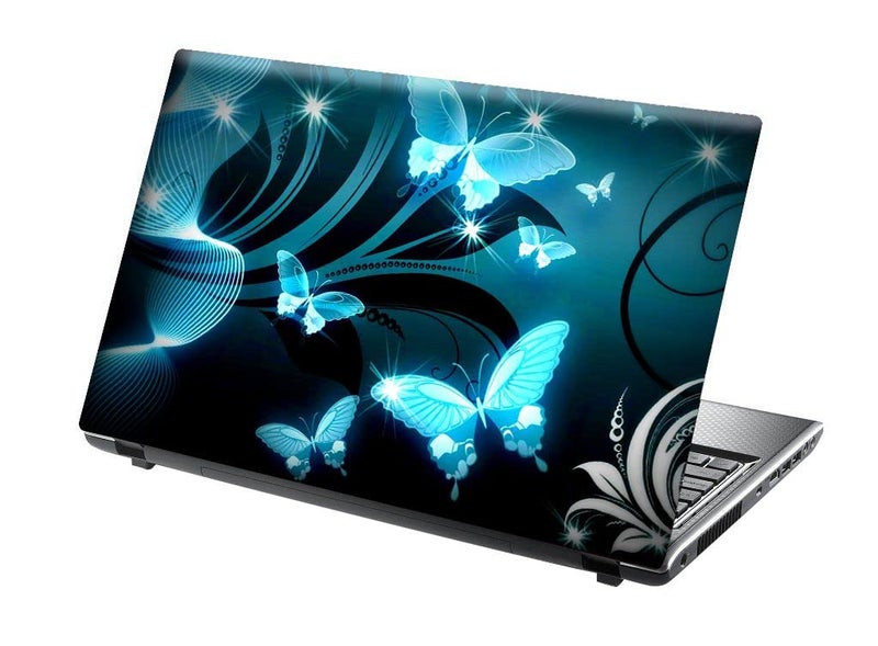 CVANU Multicolored Printed Creative Sticker/Laptop Skin/Butterfly Print, Easy to Apply, Laptop Sticker for All Types of Laptop (Multicolour, 15.6 Inch) - Image 2