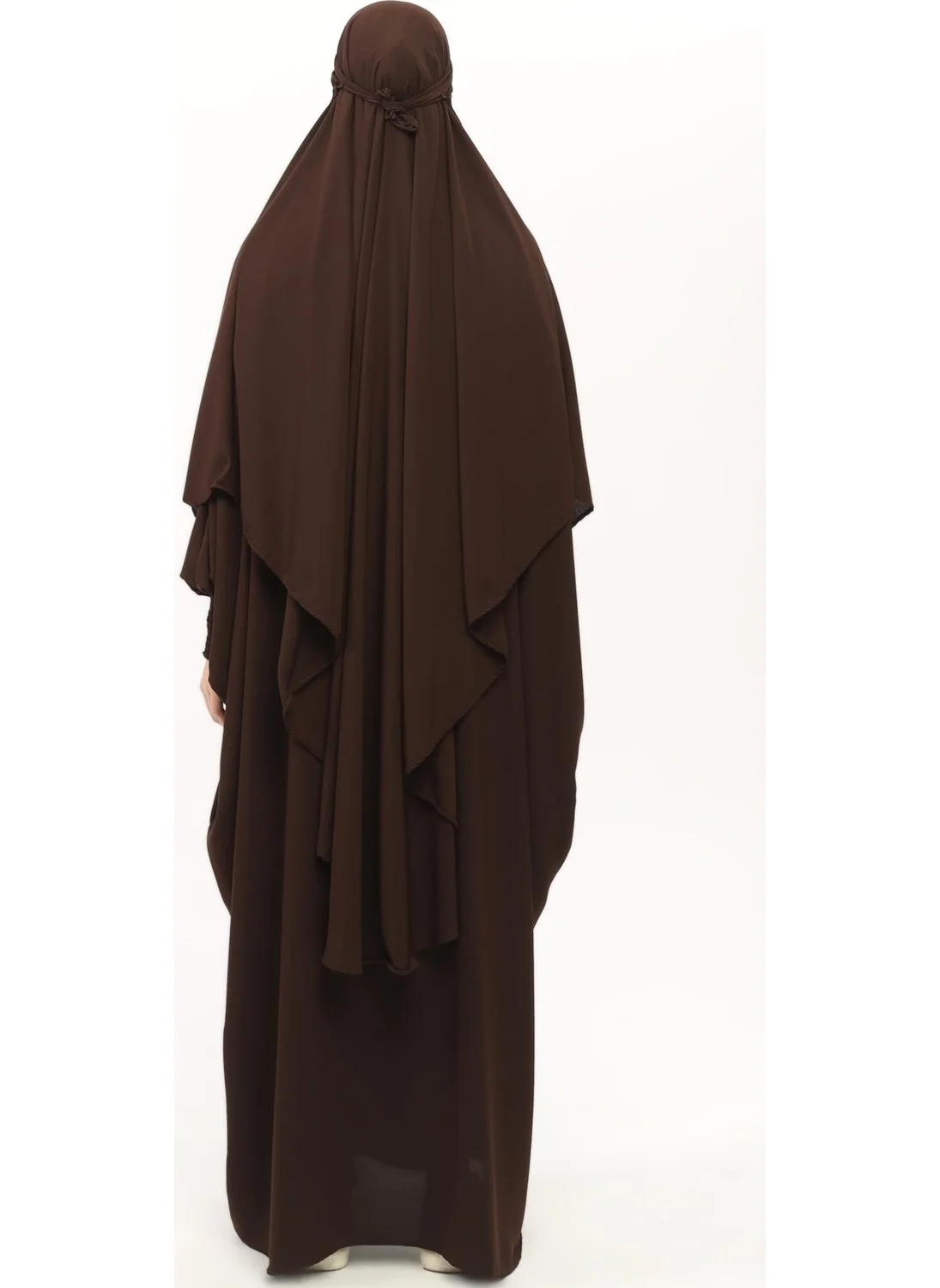 Altobeh Sultanbas Nikapli Chador Jilbab Khimar Abaya Elastic Sleeve Judge Collar Veiled Abaya Medina Silk